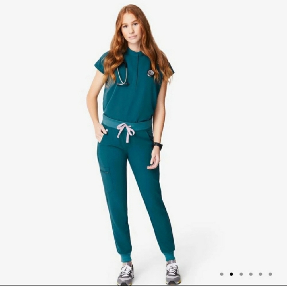 Carribean Blue FIGS scrubs